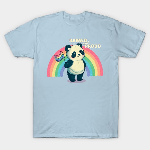 Kawaii and Proud - Gay Pride Panda T-Shirt by ArtDiggs
